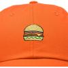 imageDALIX Hamburger Hat Cheeseburger Dad Baseball Cap GiftOrange