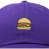 imageDALIX Hamburger Hat Cheeseburger Dad Baseball Cap GiftPurple