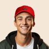 imageDALIX Jet Fighter Embroidered Cap Cotton Baseball Hat Airplane Jet MenRed
