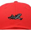 imageDALIX Jet Fighter Embroidered Cap Cotton Baseball Hat Airplane Jet MenRed