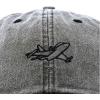 imageDALIX Jet Fighter Embroidered Cap Cotton Baseball Hat Airplane Jet MenWashed Black