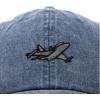 imageDALIX Jet Fighter Embroidered Cap Cotton Baseball Hat Airplane Jet MenWashed Navy Blue
