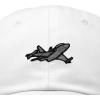 imageDALIX Jet Fighter Embroidered Cap Cotton Baseball Hat Airplane Jet MenWhite