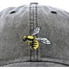 imageNature Wasp Hat Mens Womens Embroidered Baseball CapWashed Black