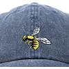 imageNature Wasp Hat Mens Womens Embroidered Baseball CapWashed Navy Blue