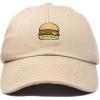 imageDALIX Hamburger Hat Cheeseburger Dad Baseball Cap GiftKhaki