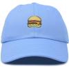 imageDALIX Hamburger Hat Cheeseburger Dad Baseball Cap GiftLight Blue