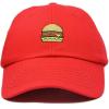 imageDALIX Hamburger Hat Cheeseburger Dad Baseball Cap GiftRed