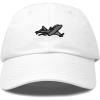 imageDALIX Jet Fighter Embroidered Cap Cotton Baseball Hat Airplane Jet MenWhite