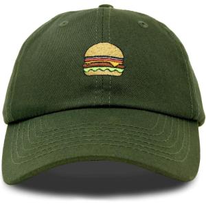 imageDALIX Hamburger Hat Cheeseburger Dad Baseball Cap GiftOlive