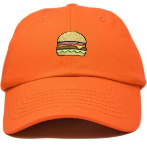 imageDALIX Hamburger Hat Cheeseburger Dad Baseball Cap GiftOrange