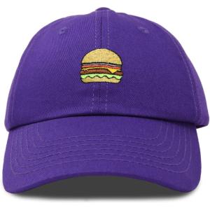 imageDALIX Hamburger Hat Cheeseburger Dad Baseball Cap GiftPurple