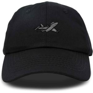 imageDALIX Jet Fighter Embroidered Cap Cotton Baseball Hat Airplane Jet MenBlack