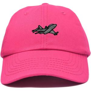 imageDALIX Jet Fighter Embroidered Cap Cotton Baseball Hat Airplane Jet MenHot Pink