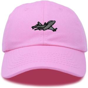 imageDALIX Jet Fighter Embroidered Cap Cotton Baseball Hat Airplane Jet MenLight Pink