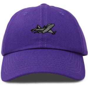 imageDALIX Jet Fighter Embroidered Cap Cotton Baseball Hat Airplane Jet MenPurple