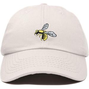 imageNature Wasp Hat Mens Womens Embroidered Baseball CapBeige