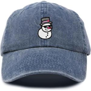 imageDALIX Embroidered Frosty Life Baseball Dad CapWashed Navy Blue