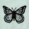 imageDALIX Butterfly Embroidered Cropped Flowy Soft Cotton Short Sleeve T Shirt WomensDusty Blue
