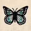 imageDALIX Butterfly Embroidered Cropped Flowy Soft Cotton Short Sleeve T Shirt WomensHeather Dust