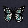 imageDALIX Butterfly Embroidered Cropped Flowy Soft Cotton Short Sleeve T Shirt WomensHeather Navy