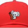 imageDALIX Cute Koala Kids Hat Boys Girls Baseball CapRed