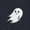 imageDALIX Ghost Embroidered Cropped Flowy Soft Cotton Short Sleeve T Shirt WomensHeather Navy