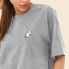 imageDALIX Ghost Embroidered Cropped Relaxed Cropped Soft Lightweight Loose T Shirt WomensAthletic Heather