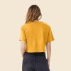 imageDALIX Ghost Embroidered Cropped Relaxed Cropped Soft Lightweight Loose T Shirt WomensMustard
