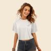 imageDALIX Ghost Embroidered Cropped Relaxed Cropped Soft Lightweight Loose T Shirt WomensVintage White