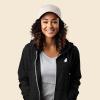 imageDALIX Ghost Embroidered Fleece Zip Washed Hoodie Cold Fall Winter WomenBlack