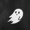 imageDALIX Ghost Embroidered Fleece Zip Washed Hoodie Cold Fall Winter WomenBlack