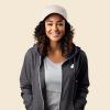 imageDALIX Ghost Embroidered Fleece Zip Washed Hoodie Cold Fall Winter WomenShadow