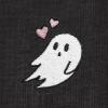 imageDALIX Heartly Ghost Embroidered Cropped Flowy Soft Cotton Short Sleeve T Shirt WomensDark Heather