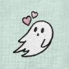imageDALIX Heartly Ghost Embroidered Cropped Flowy Soft Cotton Short Sleeve T Shirt WomensDusty Blue