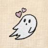 imageDALIX Heartly Ghost Embroidered Cropped Flowy Soft Cotton Short Sleeve T Shirt WomensHeather Dust