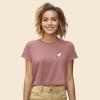 imageDALIX Heartly Ghost Embroidered Cropped Flowy Soft Cotton Short Sleeve T Shirt WomensMauve
