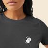 imageDALIX Heartly Ghost Embroidered Soft Cotton Short Sleeve T Shirt WomensAsphalt Gray