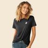 imageDALIX Heartly Ghost Embroidered Soft Cotton Short Sleeve T Shirt WomensDark Gray