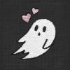 imageDALIX Heartly Ghost Embroidered Soft Cotton Short Sleeve T Shirt WomensDark Gray