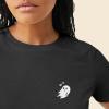 imageDALIX Heartly Ghost Embroidered Soft Cotton Short Sleeve T Shirt WomensDark Gray