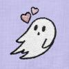 imageDALIX Heartly Ghost Embroidered Soft Cotton Short Sleeve T Shirt WomensDark Lavender