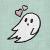 imageDALIX Heartly Ghost Embroidered Soft Cotton Short Sleeve T Shirt WomensDusty Blue