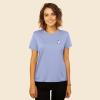 imageDALIX Heartly Ghost Embroidered Soft Cotton Short Sleeve T Shirt WomensLavender Blue