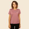 imageDALIX Heartly Ghost Embroidered Soft Cotton Short Sleeve T Shirt WomensMauve
