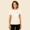 imageDALIX Heartly Ghost Embroidered Soft Cotton Short Sleeve T Shirt WomensNatural