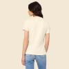 imageDALIX Heartly Ghost Embroidered Soft Cotton Short Sleeve T Shirt WomensNatural