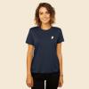 imageDALIX Heartly Ghost Embroidered Soft Cotton Short Sleeve T Shirt WomensNavy Blue