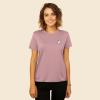 imageDALIX Heartly Ghost Embroidered Soft Cotton Short Sleeve T Shirt WomensOrchid Purple
