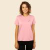 imageDALIX Heartly Ghost Embroidered Soft Cotton Short Sleeve T Shirt WomensPink